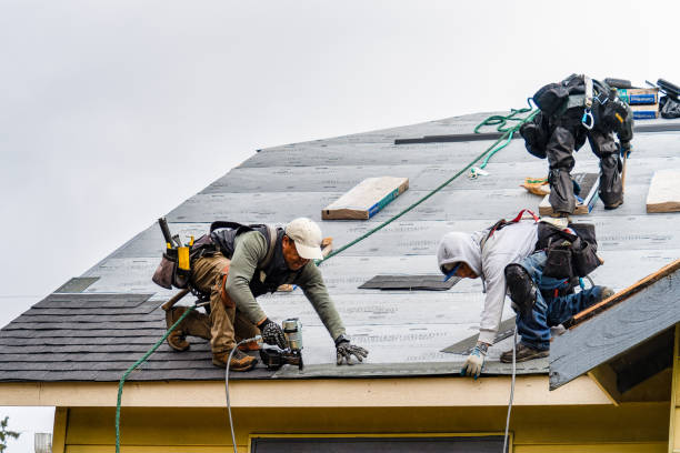Professional Roofing technician working in Mecklenburg, NY